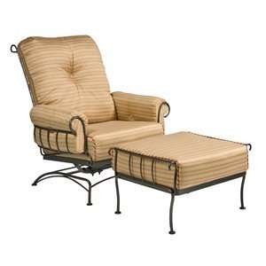  Woodard Terrace Cushion Spring Lounge Chair & Ottoman Set 