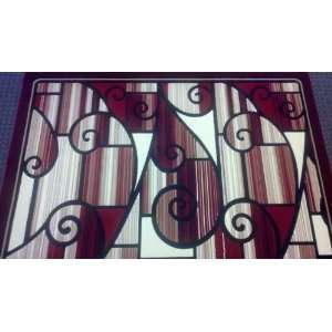  Modern Area Rug 8 Ft X 10ft 6 in   Americana 110 Red