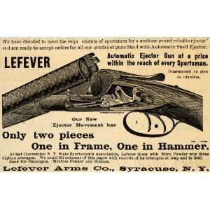   Ad Lefever Arms Company Automatic Ejector Gun Ammo   Original Print Ad
