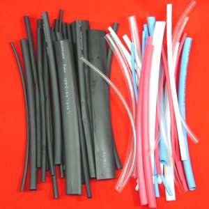 48 HEAT SHRINK TUBING WRAP SLEEVES ASSORTED COLOR WIRE  