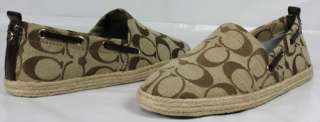 Coach Mellow Signature Flats Womens Shoes Khaki 787935881811  