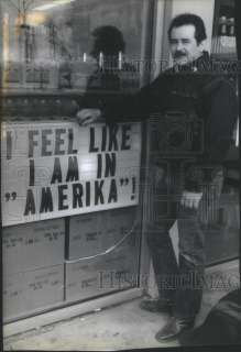   Don Bennett at his Oak Park gas station Amerika TV series sig  