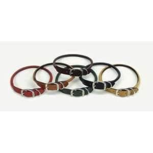  Pet Products Leather Round Dog Collar 3/4X20 Red
