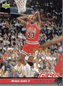 1992 3 UPPER DECK   GAME FACES   MICHAEL JORDAN MJ #488  