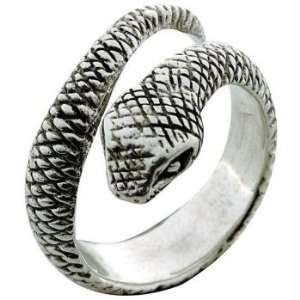  Coiled Snake   Sterling Silver Ring Size 6 Jewelry