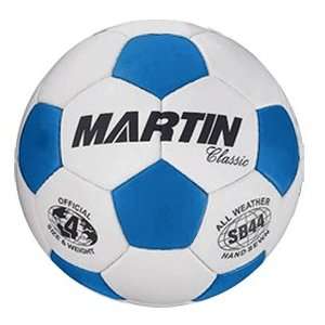   Martin Classic PU Leather Soccer Balls BLUE/WHITE 3