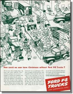 1939 A great Christmas pantomime cartoon by Bill Sakren   Ford truck 