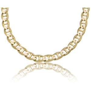 14K Solid Yellow Gold Mariner Link Chain / Necklace 10mm Wide 24 inch 
