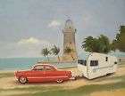 Vintage Sportcraft Travel Trailer Camper FORD LG RV ART  