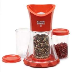 Kuhn Rikon Spice Grinder w/ 3 Containers Red  Kitchen 