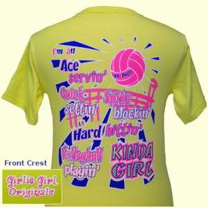 Girlie Girl T Shirt Volleyball  