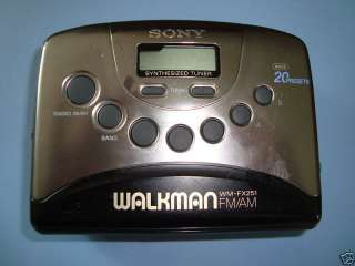 Sony Digital Walkman Synthesized WM FX251 Radio Cassett  