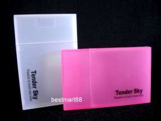 2pcs ID Business Credit Card Holder Case High Quality Plastic White 