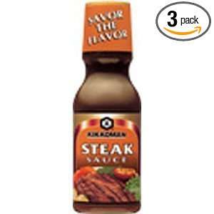 Kikkoman Steak Sauce, 11.75 Ounce Bottle (Pack of 3)  