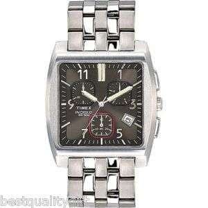 TIMEX SILVER STEEL CHRONOGRAPH+INDIGLO WATCH T22232 NEW  