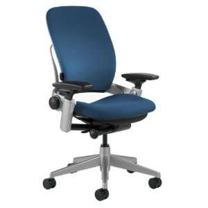  Leap Chair by Steelcase   Platinum Base V2 Blue Fabric 