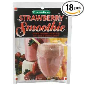 Concord Strawberry Smoothie Mix, 2 Ounce Packages (Pack of 18 