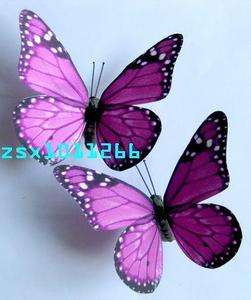   purple artificial Butterfly for Wedding/Home Decoration 8cm  