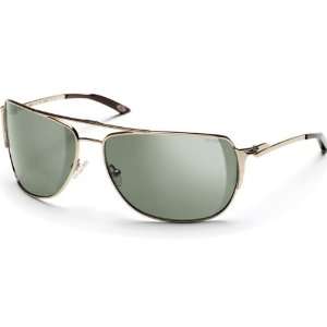  SMITH FOLEY SUNGLASSES GOLD W/POLARIZED GRAY GREEN LENS 