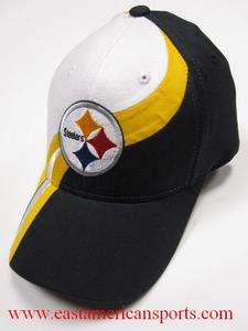 Pittsburgh Steelers NFL Hat Cap Black & White FitMax70 Flex Fit Fitted 