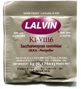 Lalvin K1V 1116 Wine Yeast (10 Packages) *Austin Homebrew Supply 