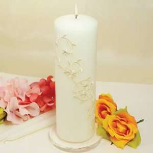   Sparkling Entwined Unity Candle and Taper Set   Ivory