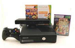 Microsoft Xbox 360 Slim 250GB Bundle with Kinect and Two Games 