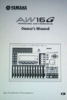 YAMAHA AW16G PRO AUD WSTATION OWNERS MANUAL BOUND ENG  