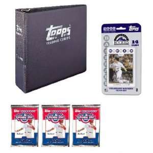   Rockies 2008 Topps Team Set with Topps 3 Ring Album