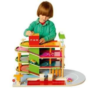  4 Story Wood Parking Garage by FAO Schwarz Toys & Games