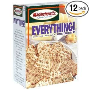 Manishevitz Matzo Cracker Everything, 0.8 Ounce Box (Pack of 12)