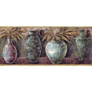   By Color BC1581231 Purple Ethnic Vases Border
