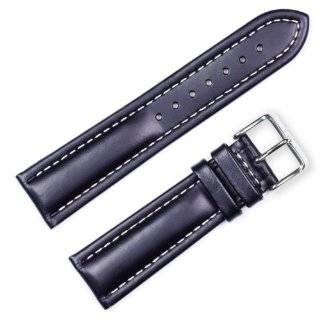   Tanned Leather Watchband Black 19mm Watch band   by deBeer by deBeer