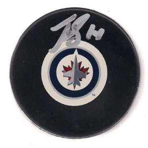   Stapleton Autographed Hockey Puck   Winnipeg Jets